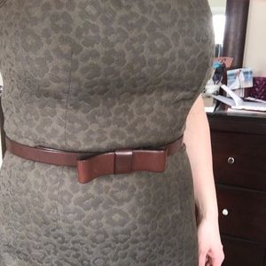 Brown bow tie leather belt from Gap